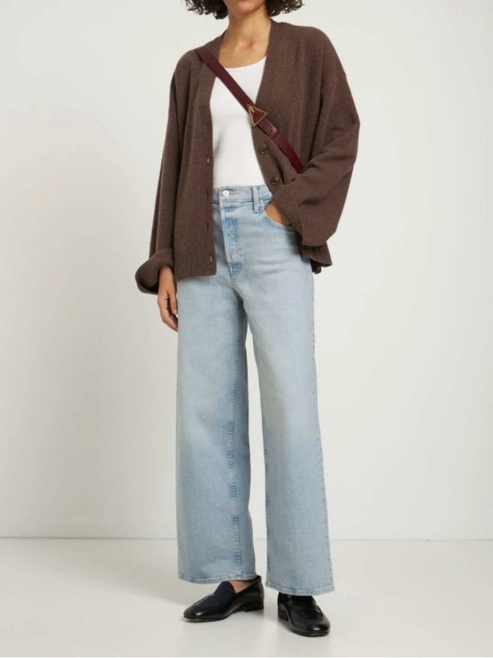 Mother Wide Leg Loose High Waisted Spinner Skimp Jeans in Pre Party Sz 29